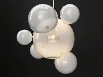 Chandelier Giopato and Coombes Bolle 6 lights 3D model