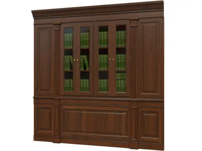 Built-in bookcase 1500 3D model