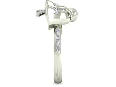 Women Engagement Wedding butterfly Ring 3D print model