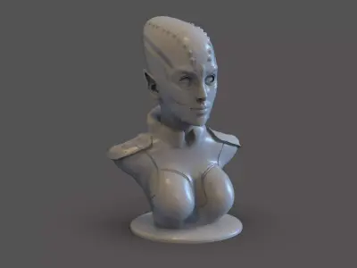 Alien Women Bust 3D print model