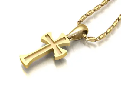 Light Gold Cross New Design  CP 5 3D print model