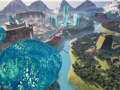 EcoCraft World Environment Unreal Kit Low-poly 3D model