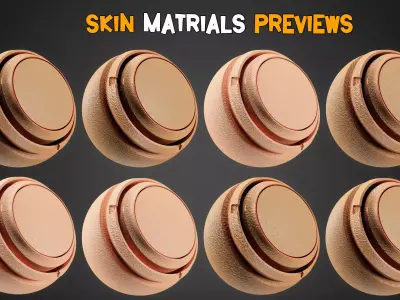 30 Skin Smart Materials and PBR Texture   Vol 24 Low-poly 3D model