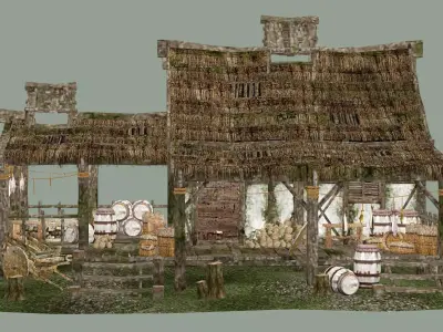 Medieval Small House By Dante 3D Model Low-poly 3D model