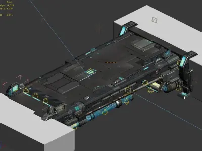 Space ship - deck 01 3D model