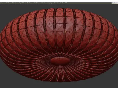 Chandelier Broche Low-poly 3D model