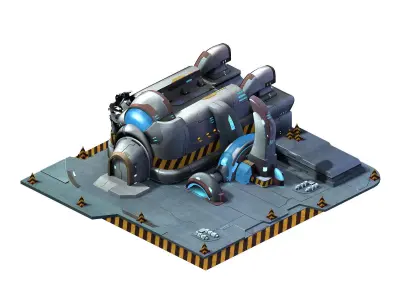Machine-war-coal cargo 3D model
