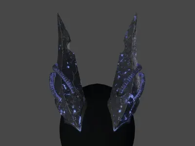 Infected horns Low-poly 3D model