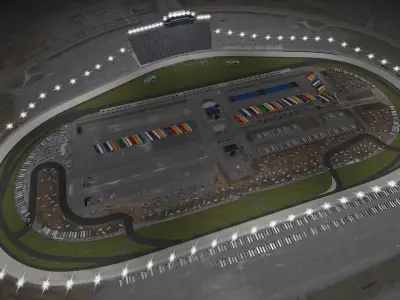 Nashville Superspeedway Game Ready Low-poly 3D model