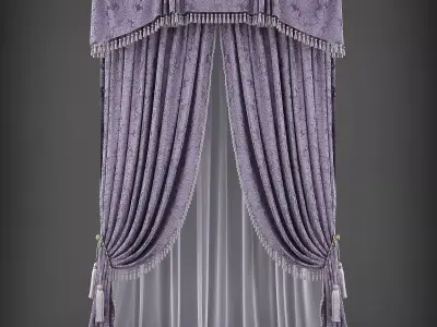 Curtain 3D model 348 Low-poly 3D model