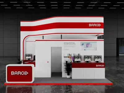 booth6x4 open 3 side  3D model