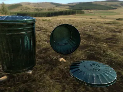 classic garbage bin 3D model