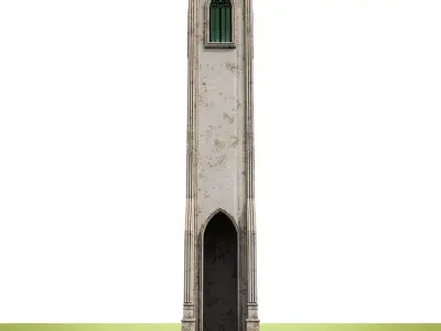 GOTHIC CASTLE BUILDING 20 Low-poly 3D model