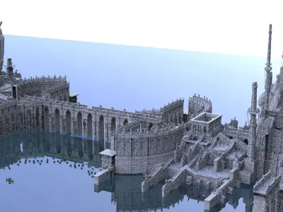 Atlantis City Structures 3D model