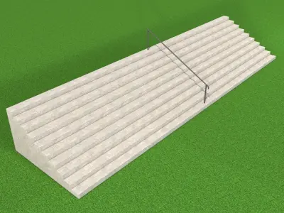 Stone stairs 3D model