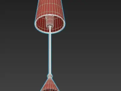 CONSOLE floor lamp with linen shade 3D model