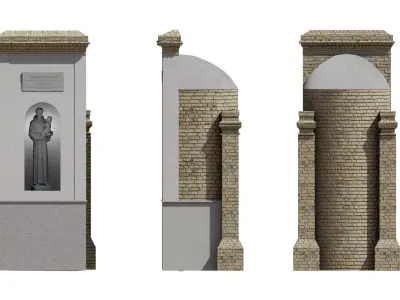 Votive shrine - edicola Low-poly 3D model