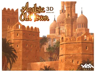 Arabic Old Town Low-poly 3D model