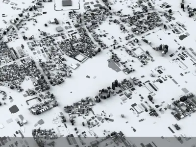 Taipei City Streets and Buildings 3D model