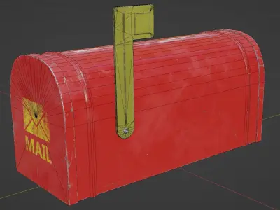 Mailbox mail box Low-poly 3D model