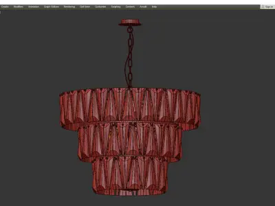 Hanging lamp puntes Low-poly 3D model