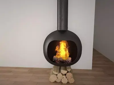 Fire place 01 3D model