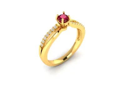 Women Ring  Render 3dm STL OBJ FBX Details 3D print model 220