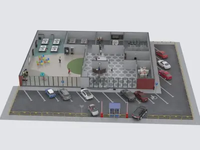 Office illustration  3D model