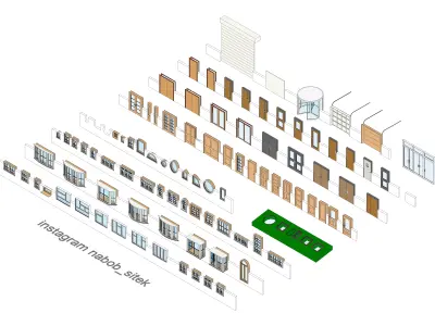 door and windows parameter revit 3D model