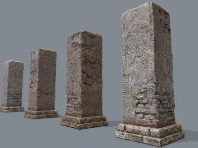 old ruin Low-poly 3D model