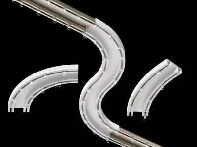 Ceiling Curtain Tracks 3D model