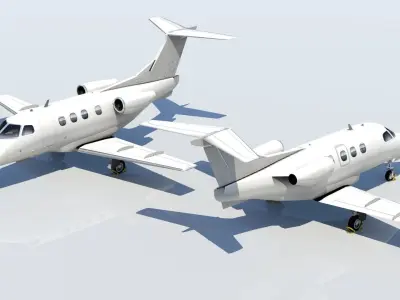Embraer EMB Phenom 100 Low Poly  Low-poly 3D model