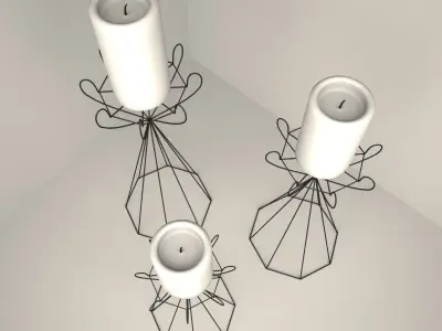 Candle holder 3D model 14