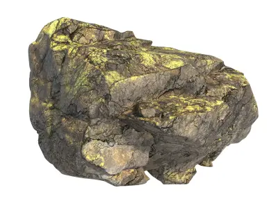 Sulfur Rock  Low-poly 3D model