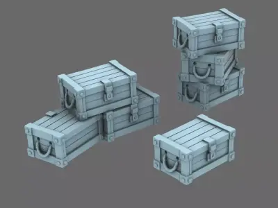 BWTF Scenic Small Wooden Crates 3D print model