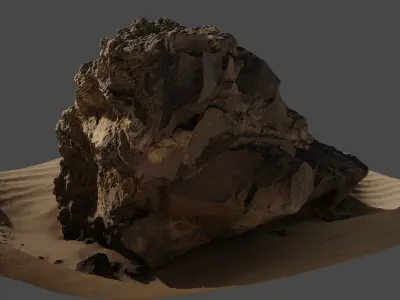 Rock05 rock in sand 3D model