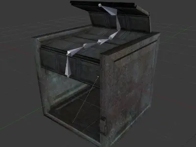 Door component 2 rigged and animated Free low-poly 3D model