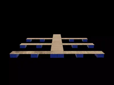 floating dock system  3D model