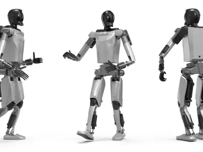  Kepler Humanoid Robot Silver Rigged 
