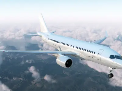  Passenger Aircraft Airbus A220-100 Detailed Cabin 