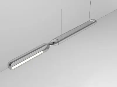 Futuristic Pendant Light 01 3D model