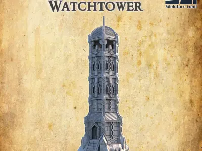 Dwarf Watchtower Tabletop Terrain 28 MM 3D print model