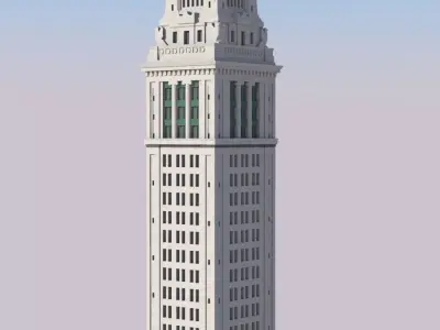 Boston Custom House 3D print model