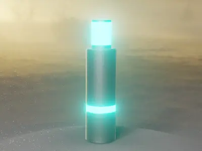 Low-Poly Basic Light Column 6 - Street Light Set-9 Low-poly 3D model