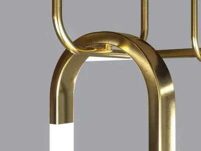 Porcelain bear unveils lighting Low-poly 3D model