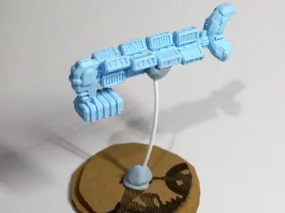 Space Freighter Helicial 3D print model