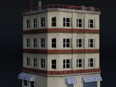 BUILDING URBAN AREA HONGKONG JAPAN CHINA ASIAN 07 Low-poly 3D model