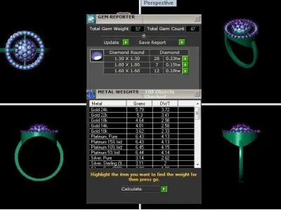 Solitaire Wedding Engagement Women Rings Cluster Ring 3D print model