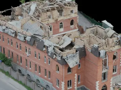 SCANS from Ukraine  Buildings set 5 Low-poly 3D model