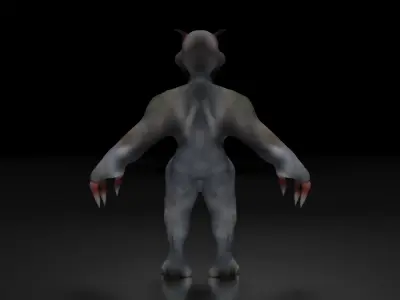 Horror monster model AAA Low-poly Low-poly 3D model
